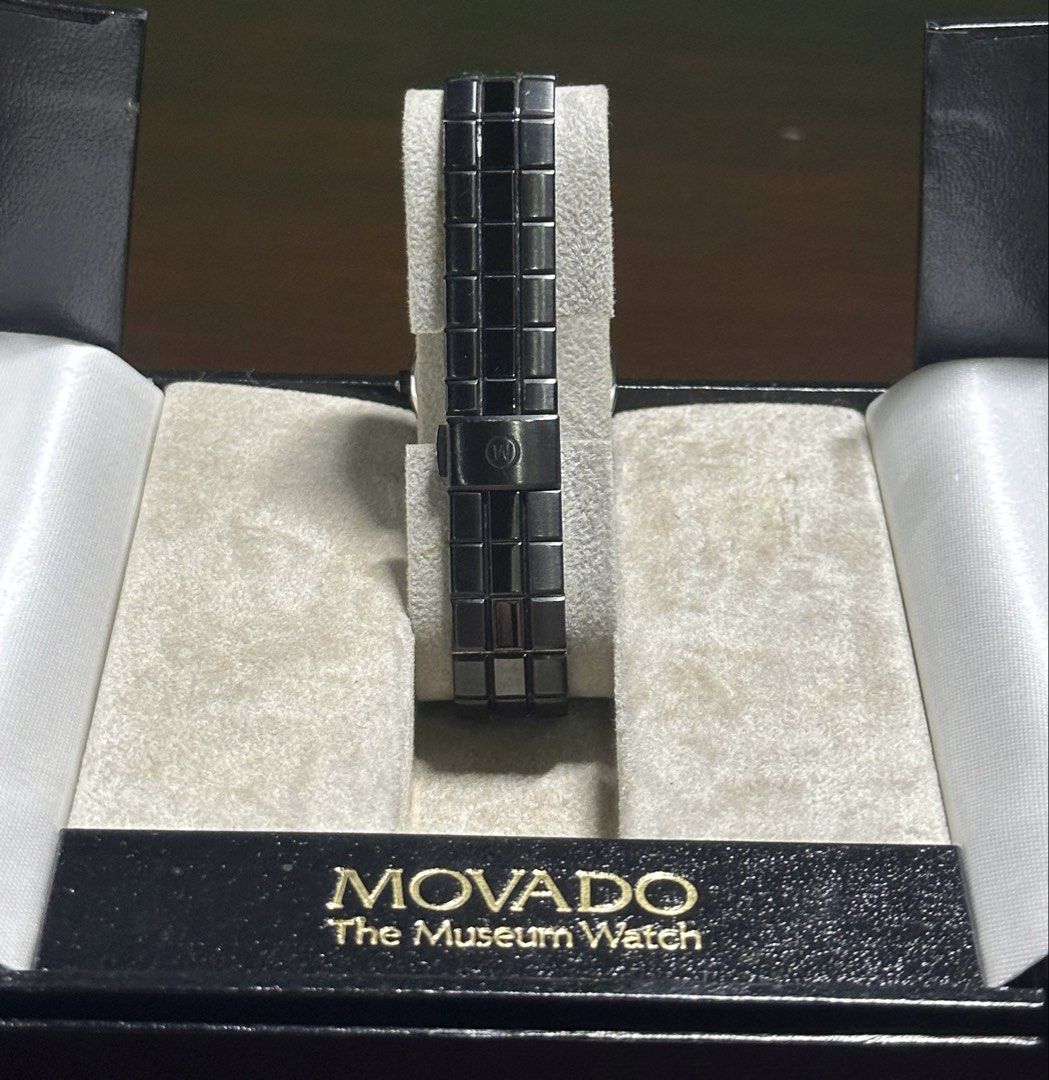 Vintage Movado Watch Black (Category: Men's Watches) located in Pasig City. Submitted by d.buynseller (Listing ID 1460810905, Image 3). Description: + Vintage Museum watch Model #: MOVADO 84-40-850-A 32mm Lady Owned Quartz (Early ‘90s) P15,000 NEGOTIABLE Preloved (excellent condition) with Box and Papers.