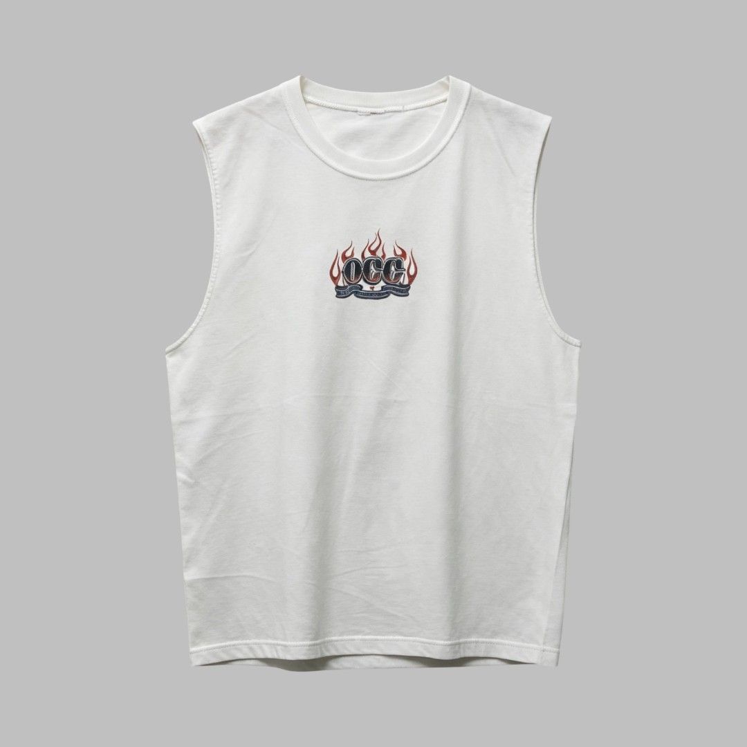 Vtg OCC sleeveless tanktop DATED 2003 (Category: Tshirts & Polo Shirts ) located in Dagupan City. Submitted by old_soul_finds.ph (Listing ID 1460895046, Image 2). Description: Dimensions : L31 x W24 Color Rate : 9.5 / 10 Issues : Cut neck tag Excellent condition Mine for only ₱1000 📍Loc : Pangasinan MOP : Gcash MOD : J&T express / Ava pasabay if around Pangasinan.