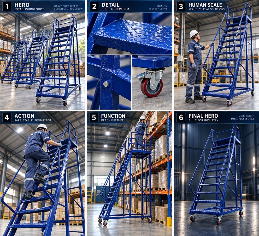 Warehouse Steel Ladder (Category: Everything Else Others) located in Manila. Submitted by joeyroque09 (Listing ID 1460841695, Image 3). Description: warehouse ladder.