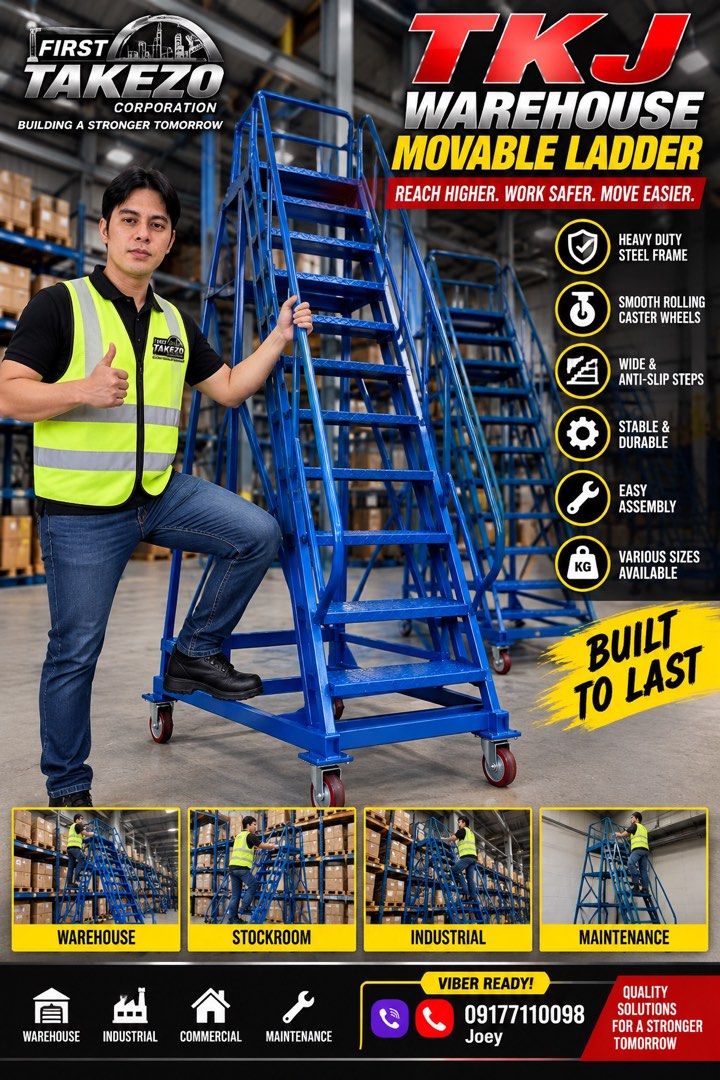 Warehouse Steel Ladder (Category: Everything Else Others) located in Manila. Submitted by joeyroque09 (Listing ID 1460841695, Image 2). Description: warehouse ladder.