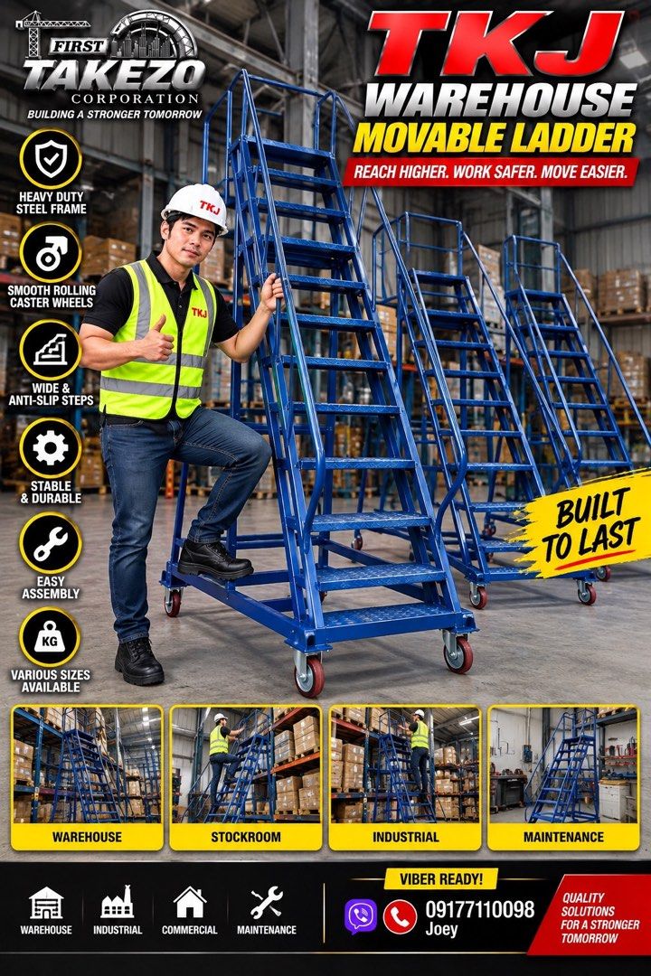 Warehouse Steel Ladder (Category: Everything Else Others) located in Manila. Submitted by joeyroque09 (Listing ID 1460841695, Image 1). Description: warehouse ladder.