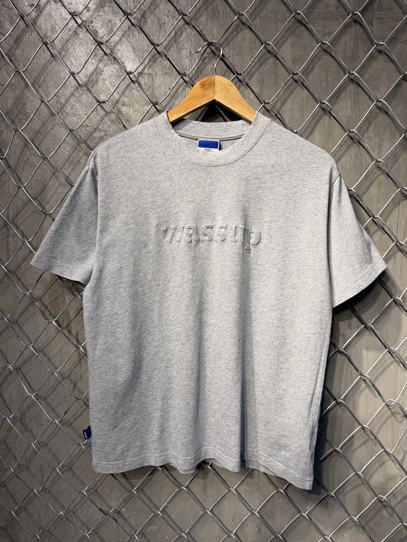 Wassup Script Logo Gray Tee. (Category: Tshirts & Polo Shirts ) located in Manila. Submitted by ardobe.mnl (Listing ID 1460748610, Image 1). Description: 21x26 medium fit no flaw excellent.