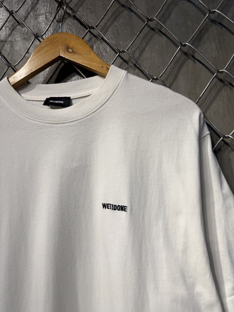 Welldone Embroid Script Logo White Tee. (Category: Tshirts & Polo Shirts ) located in Manila. Submitted by ardobe.mnl (Listing ID 1460748946, Image 3). Description: Excllent 21x29 Large fit.