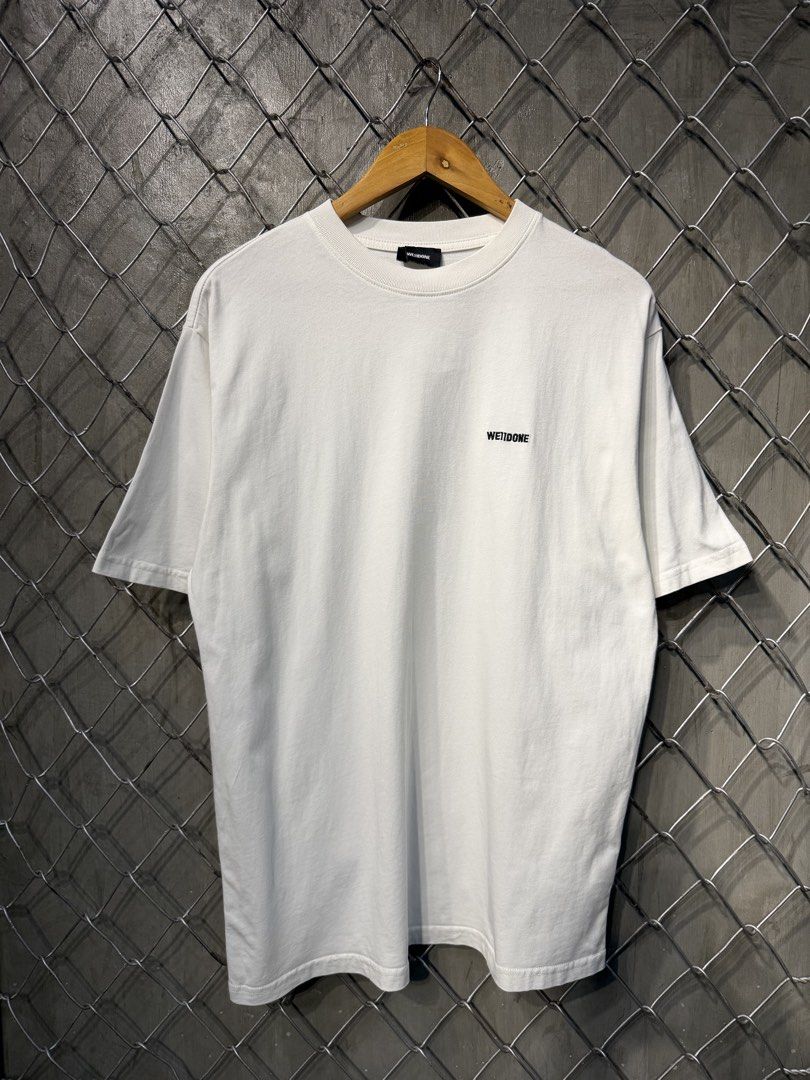 Welldone Embroid Script Logo White Tee. (Category: Tshirts & Polo Shirts ) located in Manila. Submitted by ardobe.mnl (Listing ID 1460748946, Image 1). Description: Excllent 21x29 Large fit.