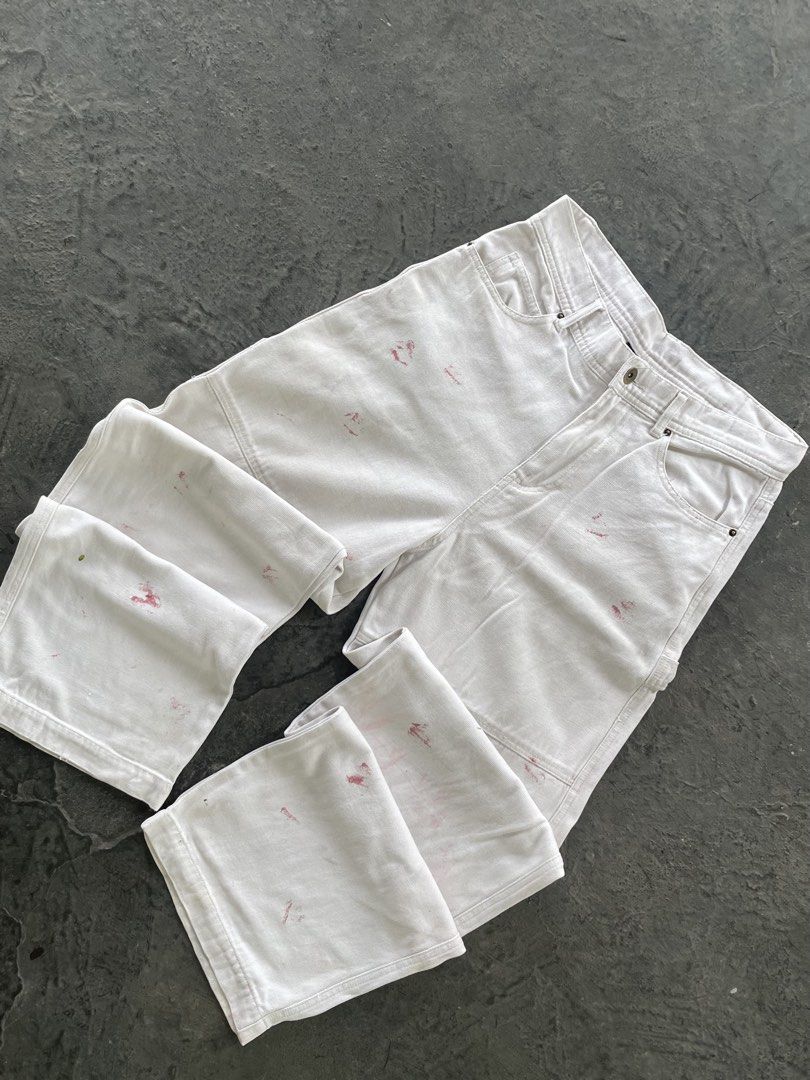 White carpenter pants (Category: Jeans) located in Manila. Submitted by mr.daco (Listing ID 1460768105, Image 3). Description: Size:31 Need wash Pm if interested .