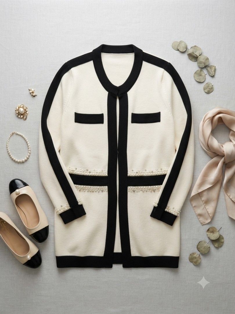 White Pearl Cardigan (Category: Coats, Jackets and Outerwear) located in Las Pinas. Submitted by dnbrbnt (Listing ID 1460861976, Image 1). Description: size med super nice in actual loc. las piñas.