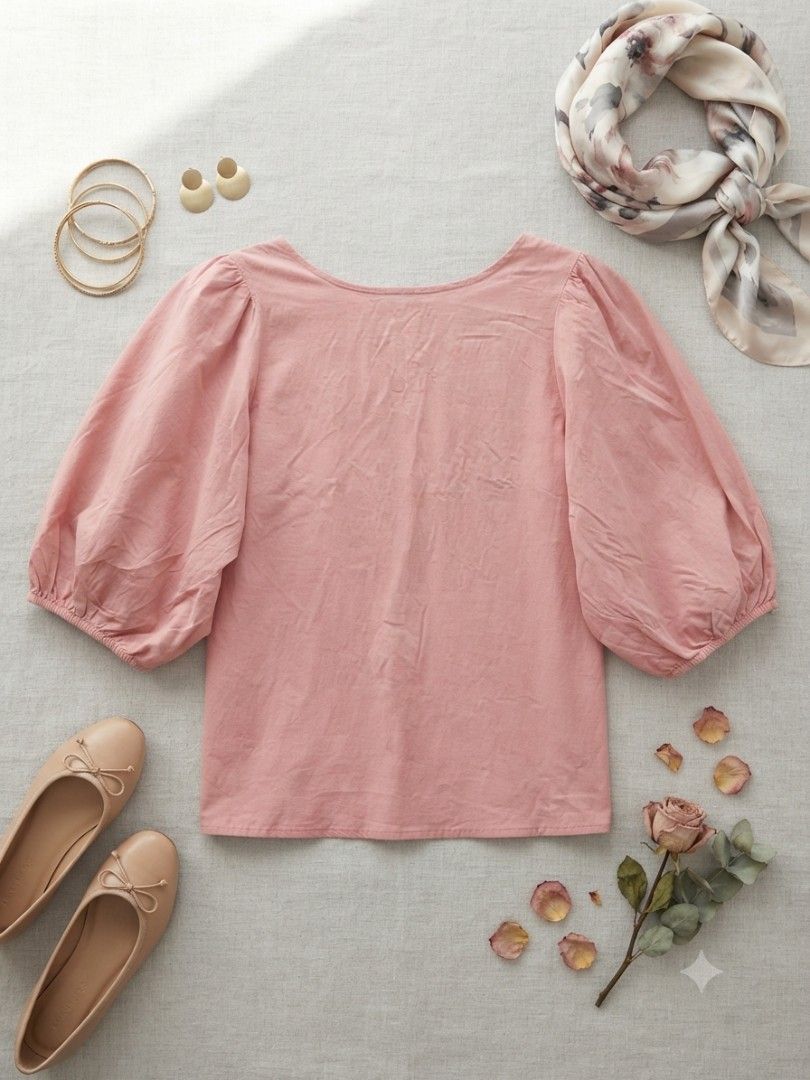Women Pink Blouse (Category: Blouses) located in Las Pinas. Submitted by dnbrbnt (Listing ID 1460859602, Image 1). Description: size med to large loc. las piñas.