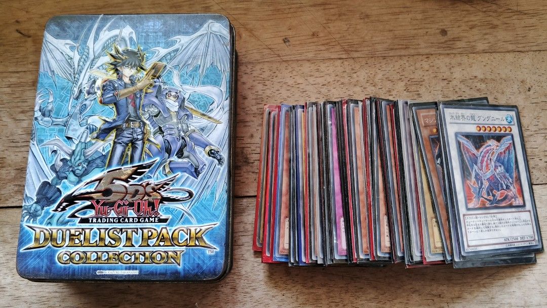 Yugioh Cards with Tin Can Storage (Category: Vintage Collectibles) located in Manila. Submitted by rarecollectiblez_etc. (Listing ID 1460765749, Image 1). Description: Vintage Yugioh Cards from Japan Over 200 pcs with Tin Can Storage Selling as lot only .