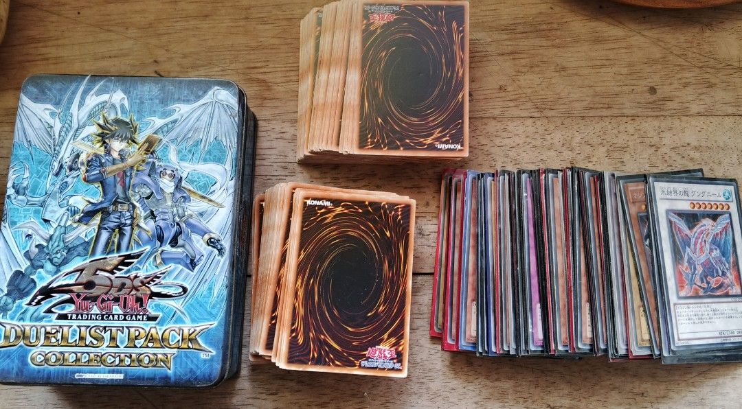 Yugioh Cards with Tin Can Storage (Category: Vintage Collectibles) located in Manila. Submitted by rarecollectiblez_etc. (Listing ID 1460765749, Image 3). Description: Vintage Yugioh Cards from Japan Over 200 pcs with Tin Can Storage Selling as lot only .