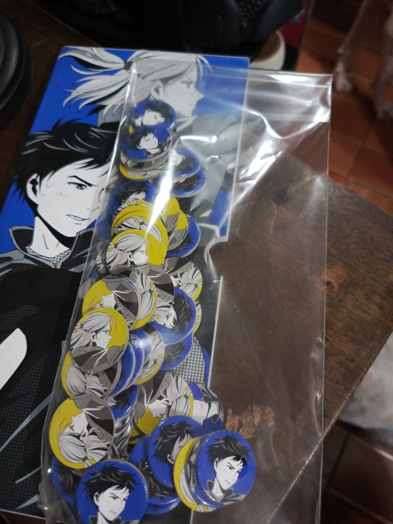 Yuri!!! on Ice Merchandise Set - Pins and Box (Category: Designer & Blind Box Toys) located in Manila. Submitted by jelomove (Listing ID 1460780296, Image 2). Description: Yuri!!! on Ice pin set with Yuri & Victor box. reversi game Price:150 issue : missing board.