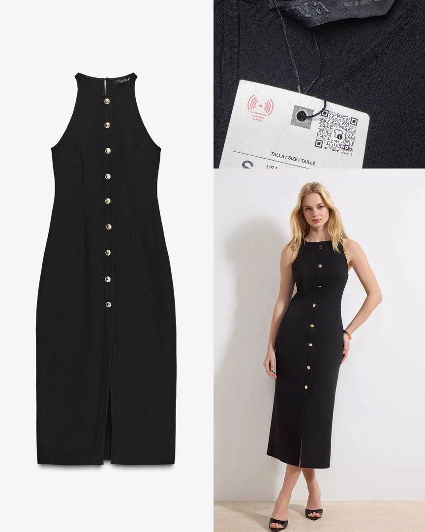 Zara black buttoned down maxi dress (Category: Dresses) located in Manila. Submitted by clothingconcept (Listing ID 1460793121, Image 1). Description: .
