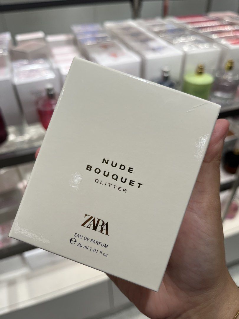 Zara Nude Bouquet Glitter Eau de Parfum 30ml (Category: Fragrance & Deodorants) located in Manila. Submitted by styleit_shiela26 (Listing ID 1460817708, Image 1). Description: - Zara Nude Bouquet Glitter Eau de Parfum - 30 ml / 1.01 fl oz bottle - Popular and delightful scent from Zara - Compact size, ideal for travel or on-the-go.