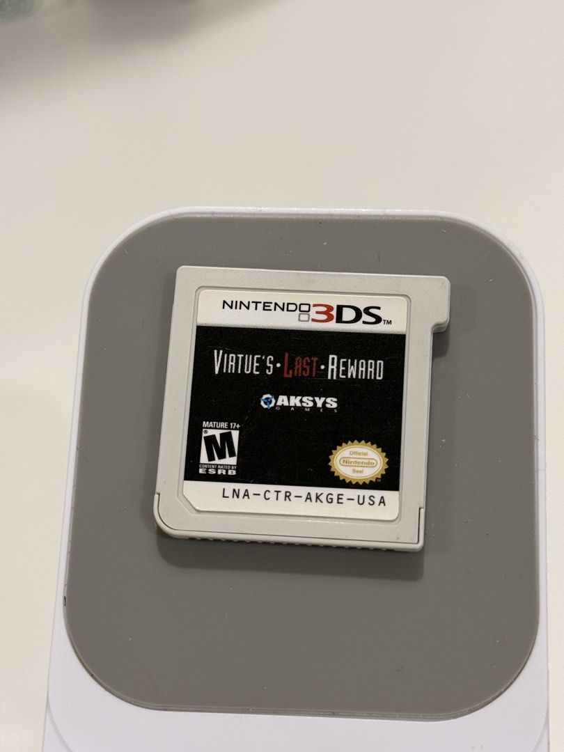 Zero Escape: Virtue’s Last Reward 3DS/2DS Game (Category: In-Game Products) located in Baliuag. Submitted by mostlyaboutnintendo (Listing ID 1460889280, Image 1). Description: 📌 https://linktr.ee/mostlyaboutnintendo 📢 CARTRIDGE ONLY ✔️ Authentic ✔️ Mabilis ma-read mismong cartridge ✔️ Guaranteed tested and working ✔️ Will always send tested pics before ship out ✔️ Clean Pins ✔️ US Version Zero Escape: Virtue’s Last Reward is a gripping visual n