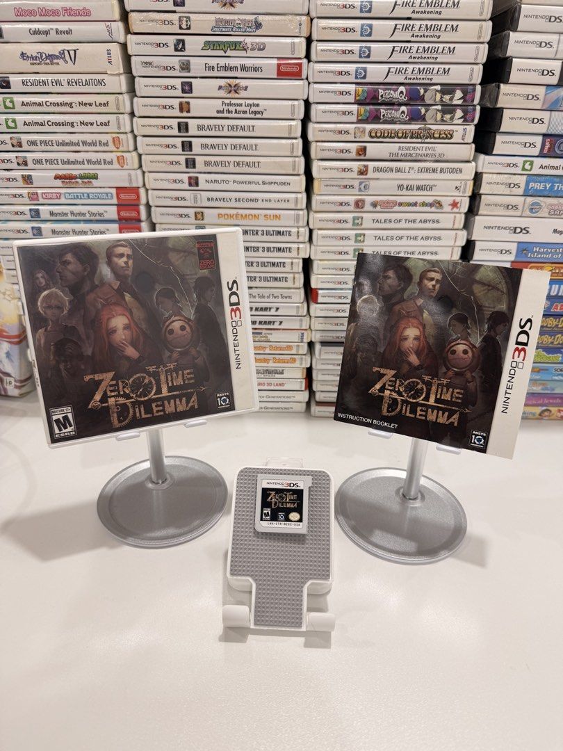 Zero Time Dilemma 3DS/2DS Game (Category: In-Game Products) located in Baliuag. Submitted by mostlyaboutnintendo (Listing ID 1460911996, Image 1). Description: 📌 https://linktr.ee/mostlyaboutnintendo 📢 COMPLETE IN CASE AND MANUAL/s ✔️ Authentic ✔️ Mabilis ma-read mismong cartridge ✔️ Guaranteed tested and working ✔️ Will always send tested pics before ship out ✔️ Clean Pins ✔️ US Version Zero Time Dilemma is a gripping adventure game filled wit