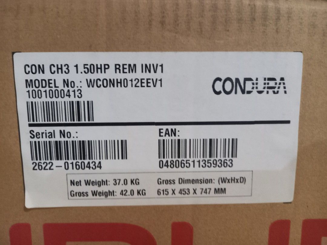 1.5 Hp Fully Inverter Condura (U-Shape) (Category: Other Home Furniture) located in Manila. Submitted by reinevangelista.0128 (Listing ID 1460951940, Image 2). Description: 09913694644 ( Call / Txt) if Interested.