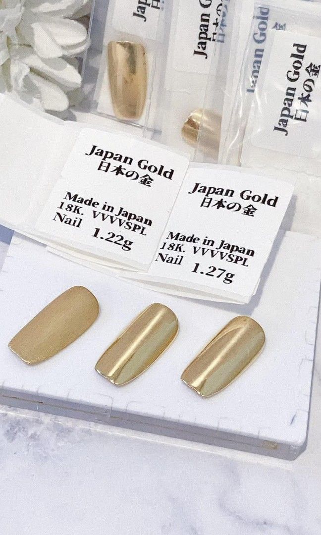 18k Japan gold Nail (Category: Accessory Holder, Box & Organizers) located in Manila. Submitted by bhelgoldseller2ndaccount (Listing ID 1461070415, Image 3). Description: New!!✨New!!✨New!! Authentic 18k Japan Golds 💯pawnable/naisasanla 💯with high appraisal rate 💯good investment 💯Direct supplier price 👉OPEN for resellers 🌺please take time to evaluate their actual sizes and grams 👉Best panggift for all occasions ✅ Sold per grams not per piec