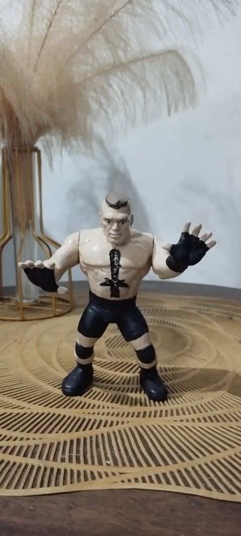 2002 Hasbro WWE Brock Lesnar (Customized) (Category: Action & Battle Toys) located in Manila. Submitted by ventajetoyz625 (Listing ID 1460927595, Image 1). Description: - Customized Vintage Brock Lesnar action figure - Detailed first two tattoos on his chest and left biceps - Rowdy not included (for size ref only) - Ideal for wrestling fans and collectors - What you see is what you get.