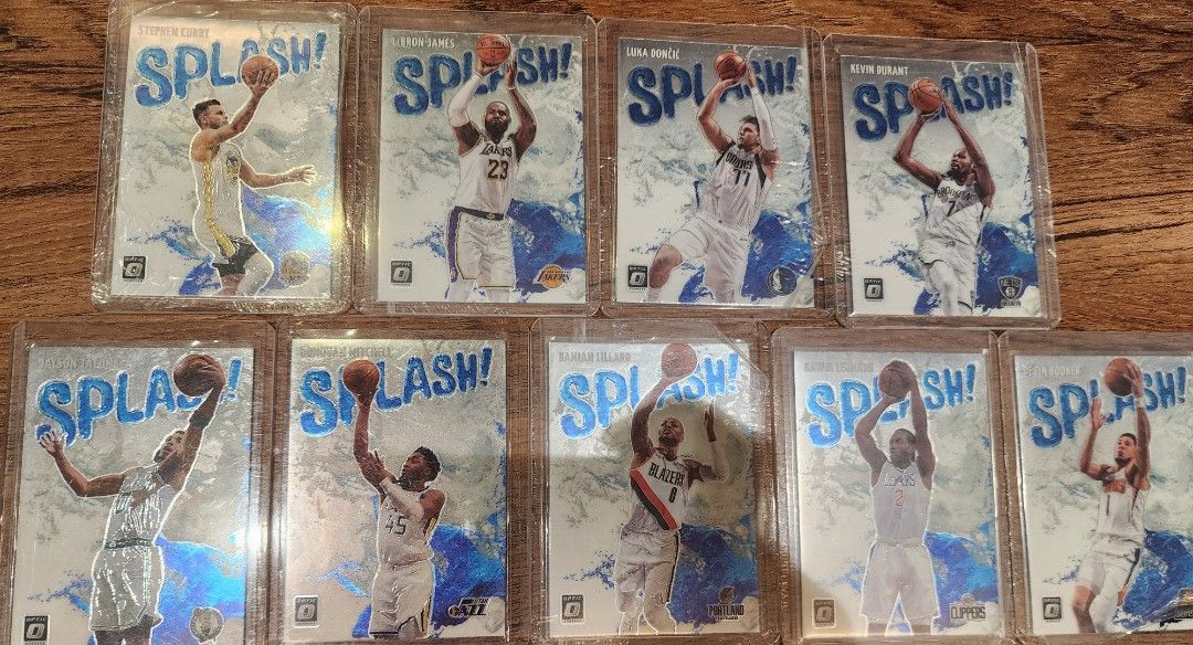 2020-21 Panini Optic NBA Splash! Cards - Multiple Stars (Category: Raw Singles) located in Manila. Submitted by kg613 (Listing ID 1460981183, Image 1). Description: - 2020-21 Panini Optic NBA Splash! Collection - Features top NBA stars: Stephen Curry, LeBron James, Luka Doncic, Kevin Durant, Jayson Tatum, Donovan Mitchell, Damian Lillard, Kawhi Leonard, Devin Booker - Perfect for collectors.