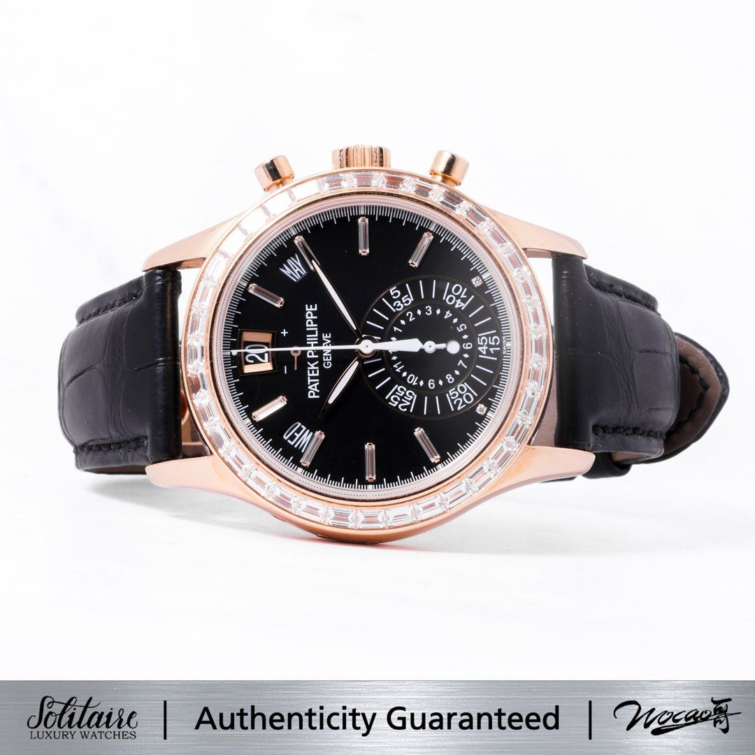 2026 99% NEW Patek Philippe Complications Annual Calendar with Baguette Diamonds 5961R 5961R-010 (Worn once) (Category: Watches) located in Singapore. Submitted by solitaire.luxury (Listing ID 1460981986, Image 1). Description: Subscribe now for Monthly Mega Sale at our Tele : https://bit.ly/Solitaireluxury Brand : Patek Philippe Model : 5961R-010 Condition : 99% NEW (Worn Once) Dated : 2026 Warranty : 5 Years International Warranty Box : Include