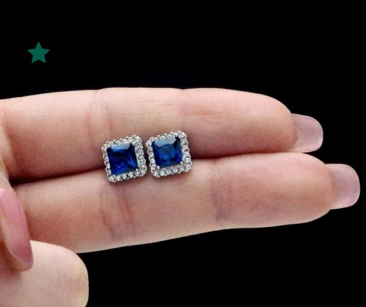 2ct sapphire &Diamond stud earrings push lock 14k whitegold (Category: Earrings) located in Manila. Submitted by jewel808 (Listing ID 1460977551, Image 1). Description: 2ct sapphire &Diamond stud earrings push lock 14k whitegold.