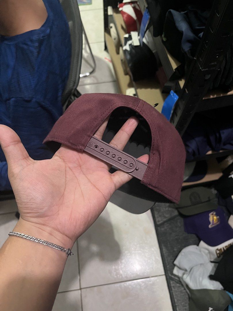 47 Brand Maroon BC Snapback Cap (Category: Caps & Hats) located in Manila. Submitted by silentdog_9924d3 (Listing ID 1461112801, Image 3). Description: - Maroon 47 Brand snapback cap - Features a gold embroidered 'BC' logo on the front - Adjustable snap closure at the back - '47' logo detail on the side - Ideal for everyday casual wear.