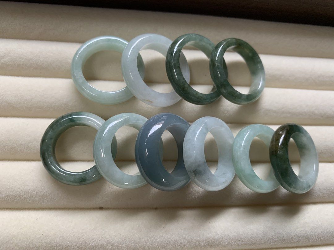 💯 authentic burmese jade bangle rings size 5 & 7 only (Category: Rings) located in Angeles City. Submitted by aaajaaaded (Listing ID 1461003050, Image 2). Description: payment first via g plus sf sale firm price 1500 each with minimal stonelines as these are authentic natural color as posted. very nice icy quality floating color🥰 hk sourced .
