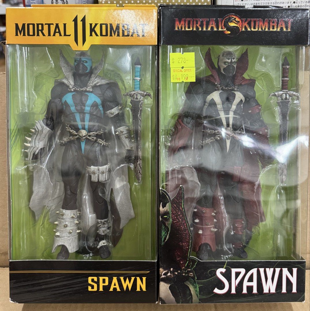 ( 清倉包SF櫃 ) McFarlane Mortal Kombat 真人快打 Spawn （分類：手辦雕像）位於 Hong Kong。 由 kan_d 提交（商品編號 1460970137，圖片 1）。簡介： 全新未開封。 狀況如圖，所見所得。 藍黑 - $97 紅黑 - $167 “清倉求快閃，包免費寄去SF櫃或SF站” ”快取優先, 非先問先得” ( 只限 油麻地 11am-2pm 或 荃灣西站 6pm-7:30pm 或 可以 SF到付 )。