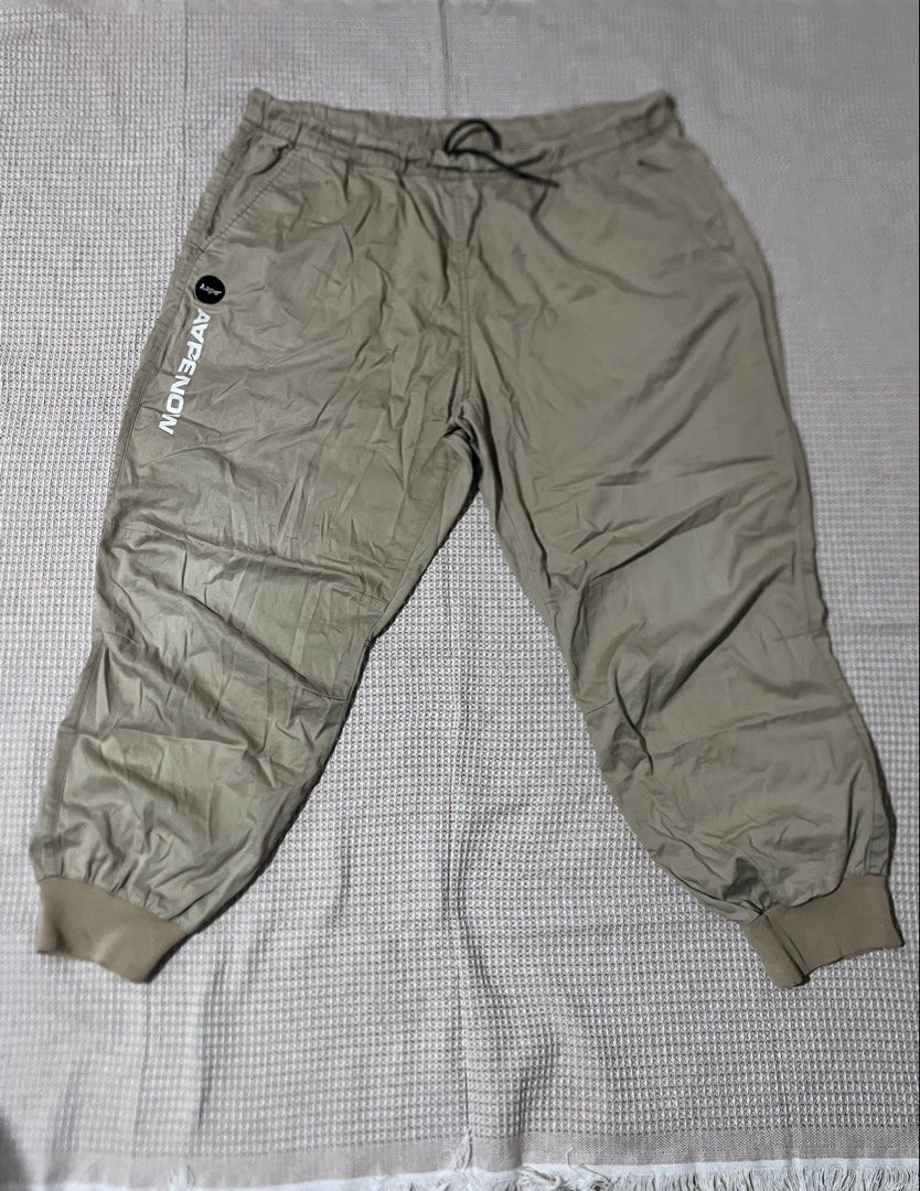 Aape Khaki Jogger Pants (Category: Joggers) located in Santa Barbara. Submitted by keldude (Listing ID 1460954004, Image 1). Description: Dimes: 34-44 Waist | 39 Length | 16 Thigh | 7 Hem Excellent Condition 8.8/10 Color Rate Issue: Need Wash .
