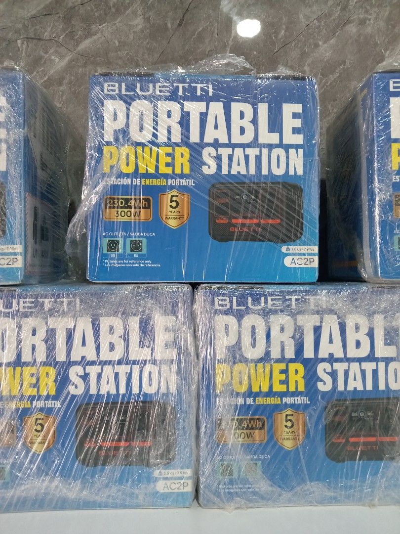 AC2P BLUETTI PORTABLE POWER STATION (Category: Entertainment Systems & Smart Home Devices) located in Manila. Submitted by renaleign (Listing ID 1460935700, Image 1). Description: AC2P (300WATTS) - is an ultra-lightweight, compact portable power station designed for outdoor camping, off-grid travel, and emergency home backup. Key Technical Specifications: * Battery Capacity: 230.4Wh * Battery Type: Lithium Iron Phosphate (LiFePO4) chemistry. * Li
