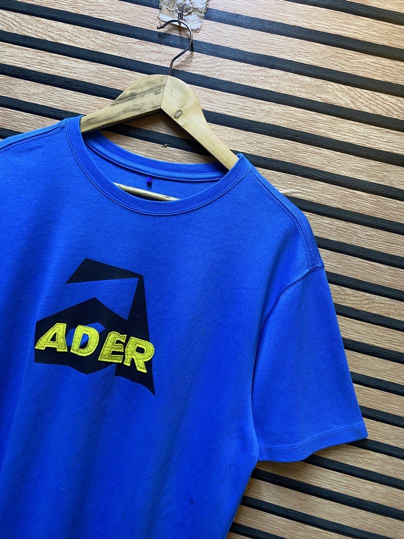 ADER ERROR BLUE MARK ASPECT (Category: Tshirts & Polo Shirts ) located in Makati City. Submitted by drip.poww (Listing ID 1461089793, Image 2). Description: - Authentic Ader - Color: Blue - Size: Large - Dimes: 22x28 - Authentic - Excellent condition - Need wash, fresh from bale - Material: 100% Cotton Please don’t expect too much—these are thrifted (ukay) items. 😊 !!STILL NEGOTIABLE!!.