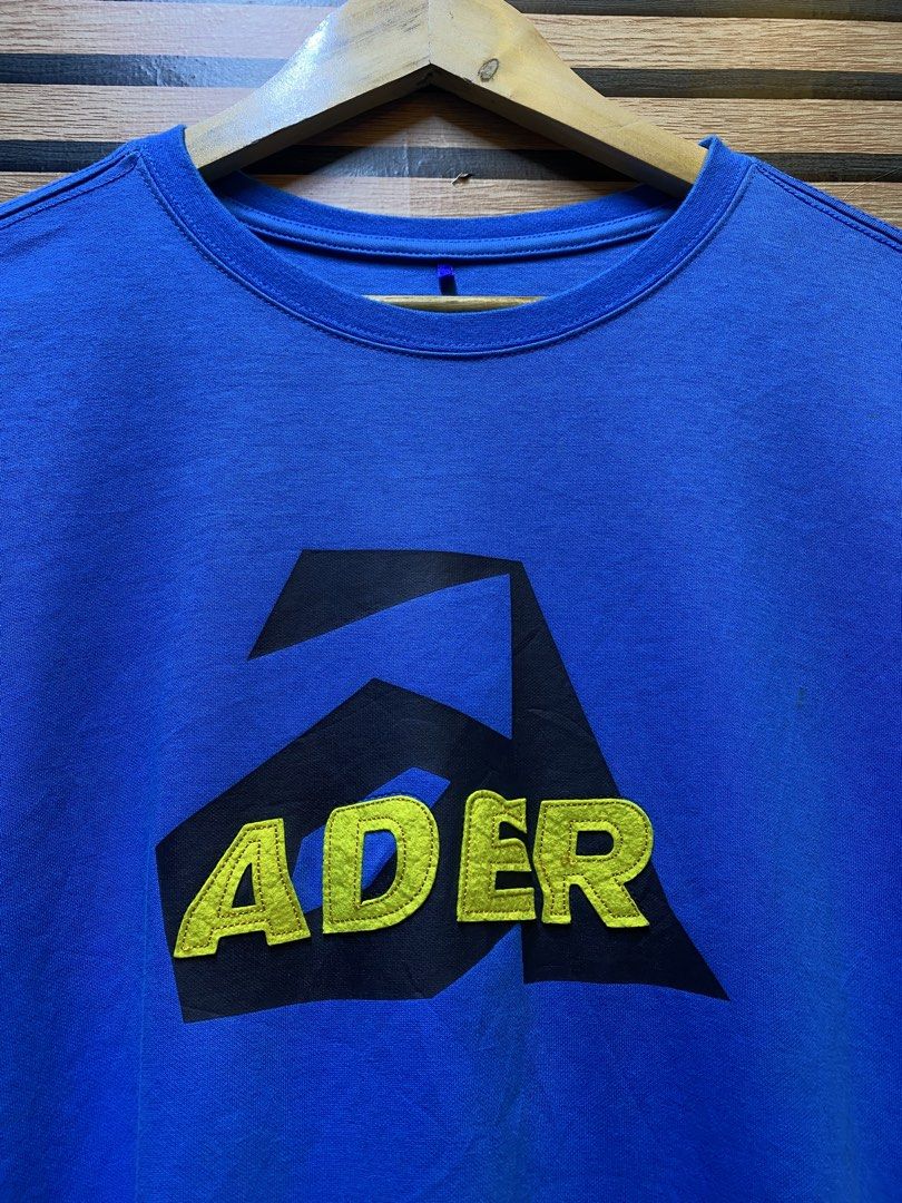 ADER ERROR BLUE MARK ASPECT (Category: Tshirts & Polo Shirts ) located in Makati City. Submitted by drip.poww (Listing ID 1461089793, Image 3). Description: - Authentic Ader - Color: Blue - Size: Large - Dimes: 22x28 - Authentic - Excellent condition - Need wash, fresh from bale - Material: 100% Cotton Please don’t expect too much—these are thrifted (ukay) items. 😊 !!STILL NEGOTIABLE!!.