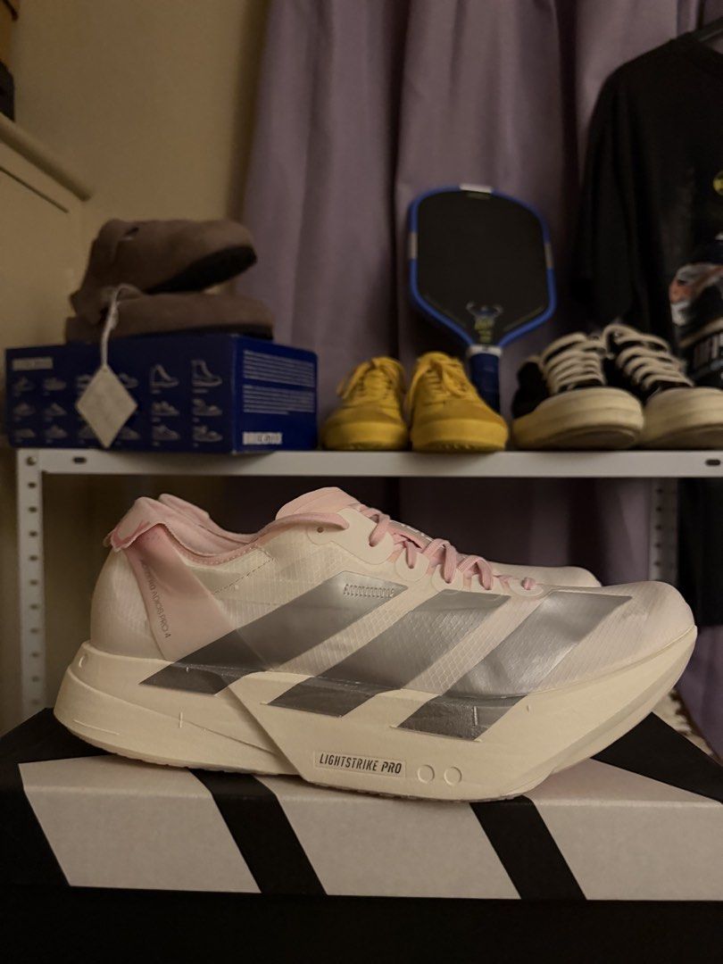 Adidas Adios Pro 4 “Cherry Blossom” (Category: Sneakers) located in Angeles City. Submitted by cozy.kickzz (Listing ID 1461087412, Image 3). Description: Adidas Adios Pro 4 “Cherry Blossom” Size 9 to 9.5 mens Price:10,850 (bought it for 13k) Brandnew With box dm me 📍Angeles City Pampanga.