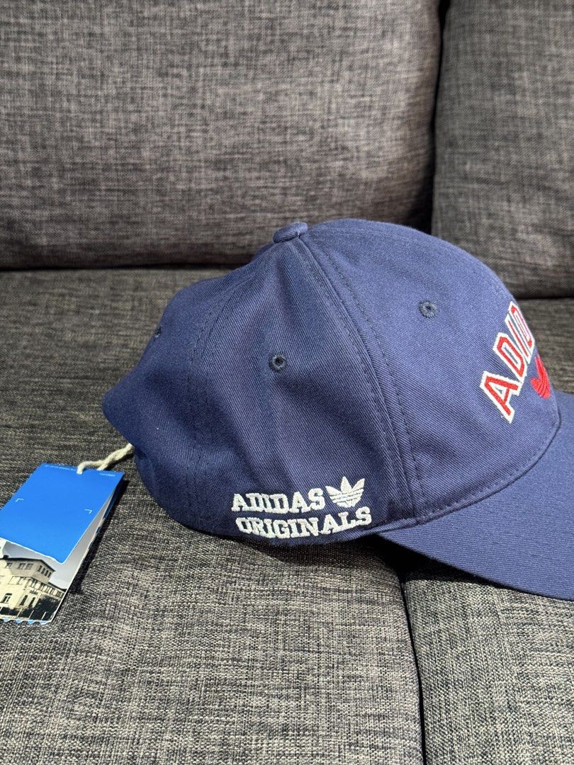 Adidas College Script Navy Blue (Category: Caps & Hats) located in Cavite. Submitted by wsaleclub (Listing ID 1460967759, Image 2). Description: Brandnew 480.