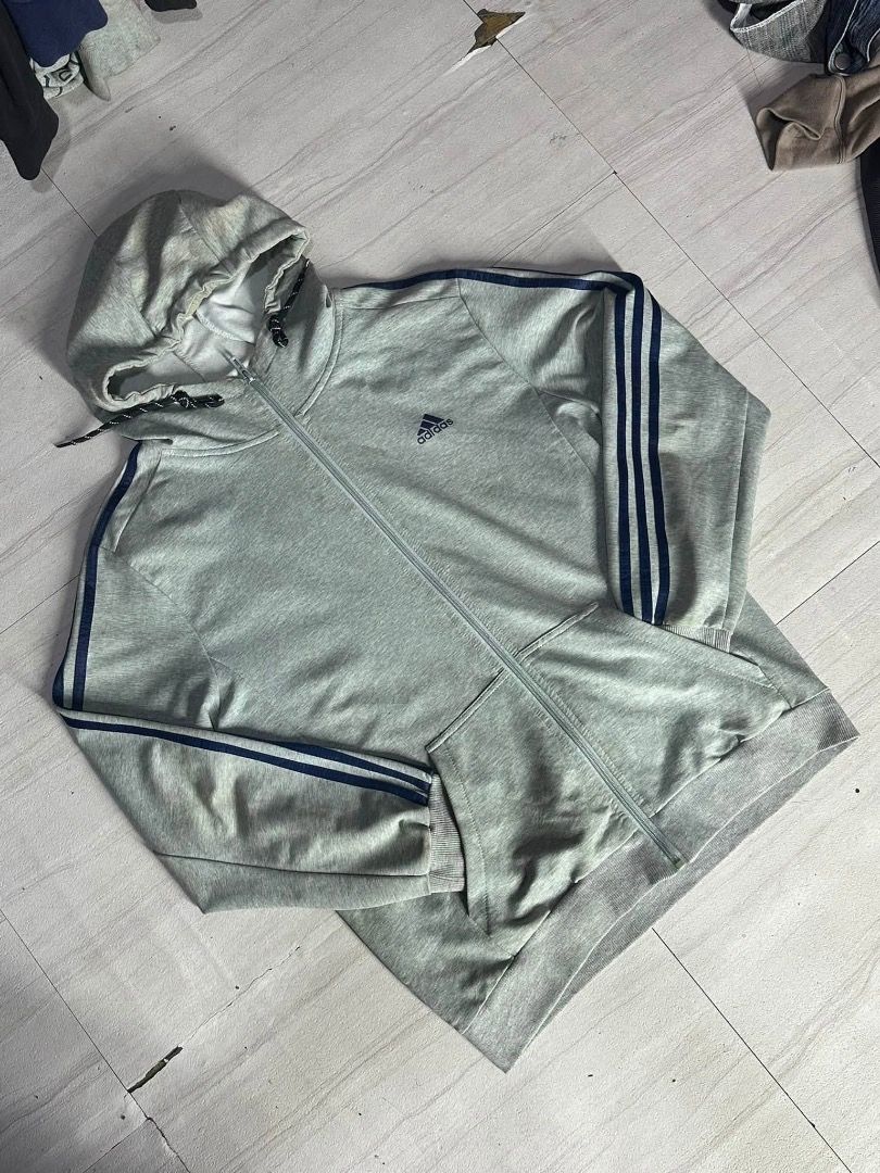 Adidas full zip hoodie (Category: Hoodies) located in Manila. Submitted by nb_thriftshop (Listing ID 1461059204, Image 1). Description: adi full zip hoodie 26 length 21 width medium to large no issue need wash.