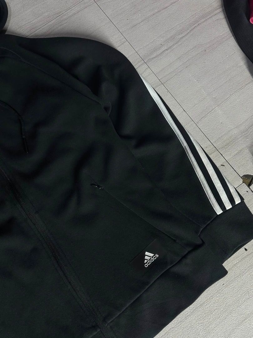 Adidas Full zip hoodie (Category: Coats, Jackets and Outerwear) located in Manila. Submitted by nb_thriftshop (Listing ID 1461059827, Image 3). Description: adi full zip 24.5 length 28 width medium to large no issue like new .