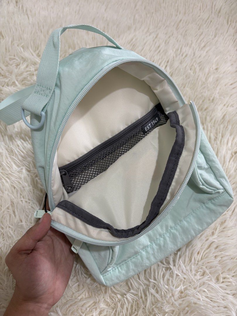 Adidas Mini Backpack Mint Green Nylon (Category: Backpacks) located in Manila. Submitted by calmstone_aaeaa3 (Listing ID 1460979077, Image 3). Description: - Cute mint green Adidas mini backpack - Made of 100% nylon - Main compartment with inner zip pocket - Front zip pocket - Ideal for carrying essentials - Perfect size for everyday use - Brand new with tags attached.