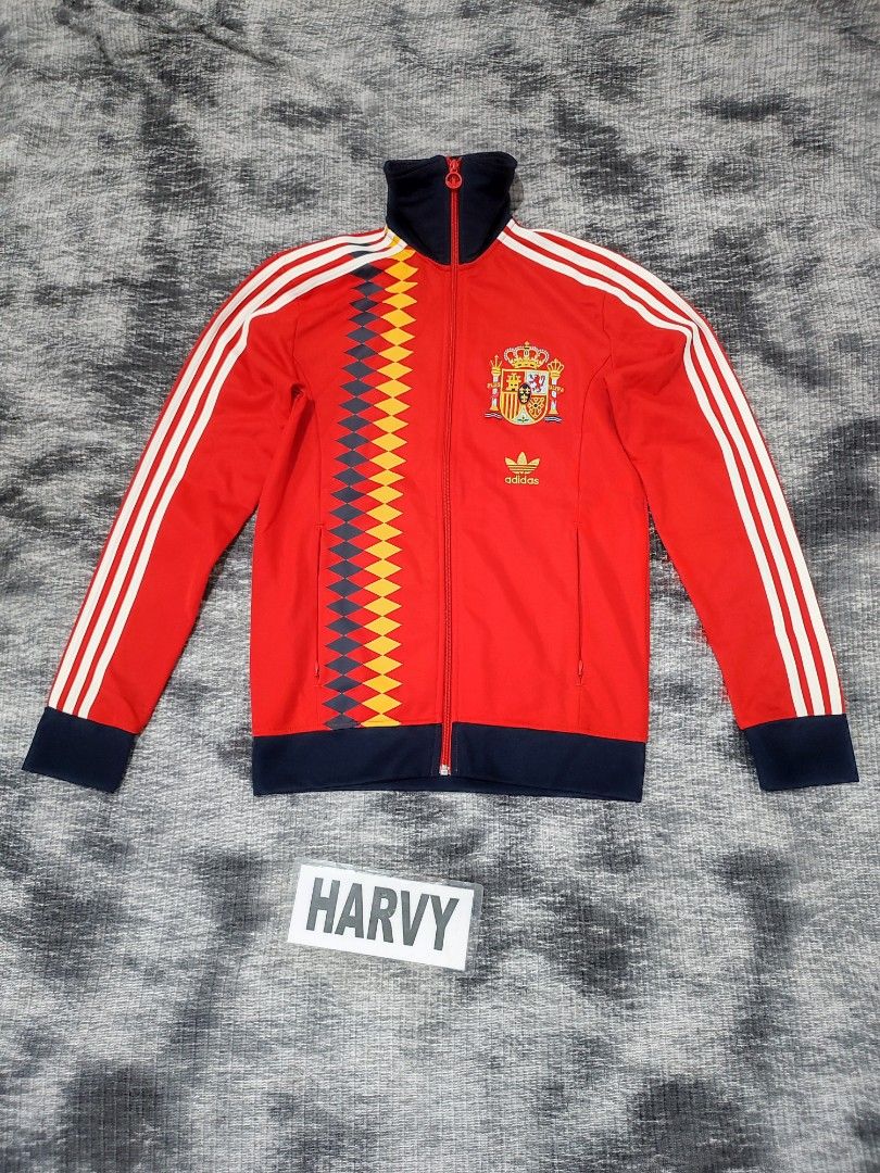 Adidas Spain Track Jacket (Category: Coats, Jackets and Outerwear) located in Cebu City. Submitted by haryvyylyynn (Listing ID 1460937366, Image 1). Description: Adidas size 95 on tag 1450.
