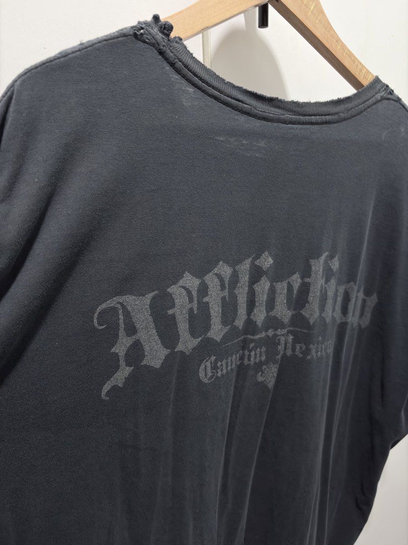 AFFLICTION Y2K GRAIL (Category: Tshirts & Polo Shirts ) located in Binan City. Submitted by micosarchive (Listing ID 1461008251, Image 3). Description: holes in armpit .