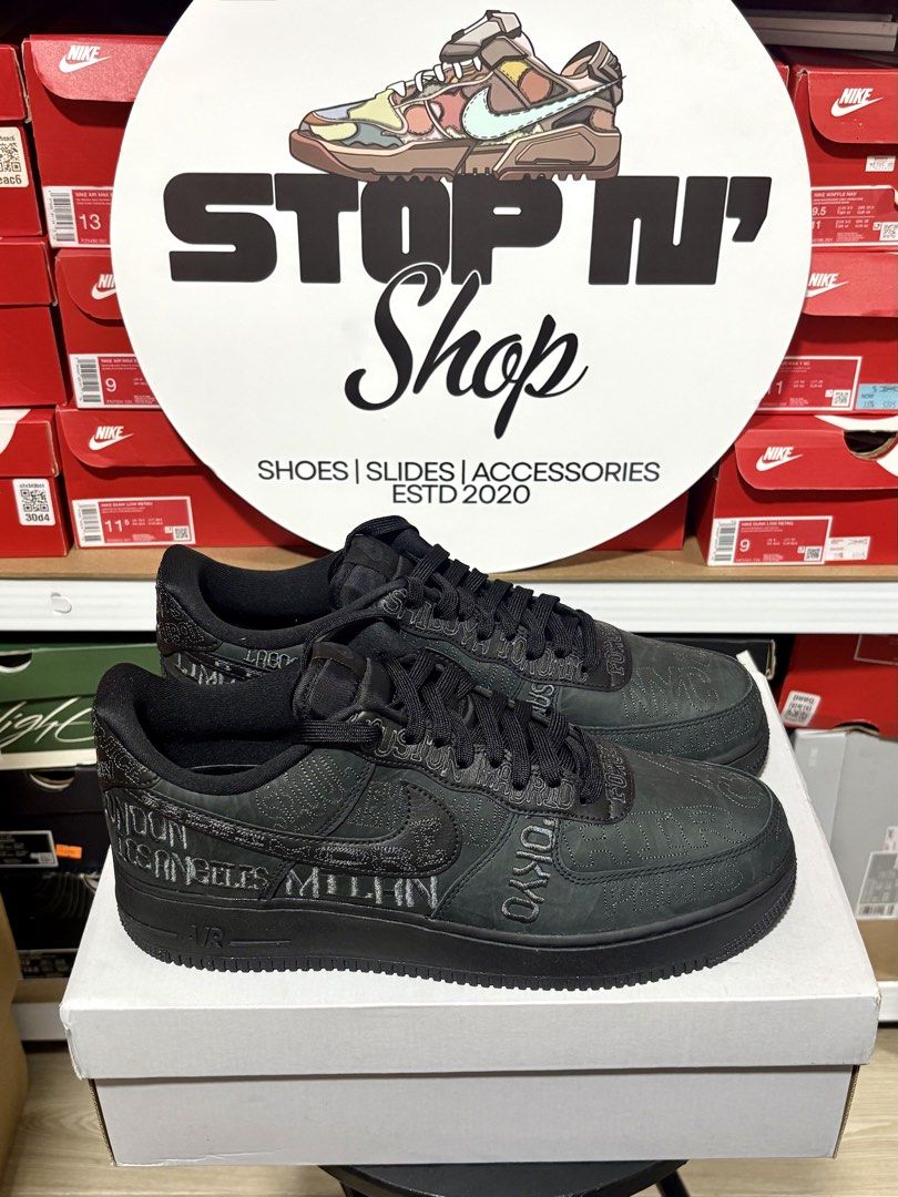 AIR FORCE 1 LOW 'WORLD TOUR - BLACK' (Category: Sneakers) located in Makati City. Submitted by ilovestopnshop20 (Listing ID 1460958320, Image 1). Description: NEW ARRIVALS ⚡️ I N S T O C K 🚨 AIR FORCE 1 LOW 'WORLD TOUR - BLACK' Size Available: 9.5/10.5/12 US Men ✅NOW: ₱3,995 ❌SRP: ₱6,995 ON HAND & READY TO SHIP! 📍LOCATION: BRGY KARUHATAN, VALENZUELA CITY MOP • GCASH, BDO, BPI MOD • Lalamove, J&T Express, GOGO XPRESS, LBC COD or COP ALL ITEMS AR