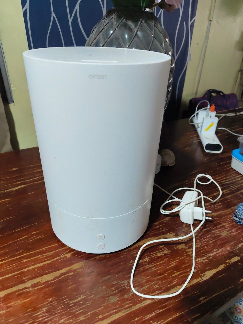Humidifier (Category: Air Purifiers & Dehumidifiers) located in Manila. Submitted by bsemcfran19535 (Listing ID 1460965903, Image 1). Description: - Sleek white cylindrical design - Convenient slot on top - Minor dust marks on surface (cosmetic only) - Fully functional and works well.
