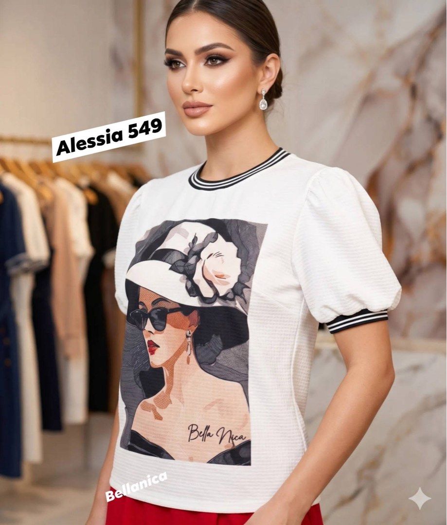 Alessia white tshirt (Category: Shirts) located in Taguig. Submitted by happy.viascloset (Listing ID 1460692043, Image 2). Description: Medium size also available- washed and untagged, never used- wrong size.