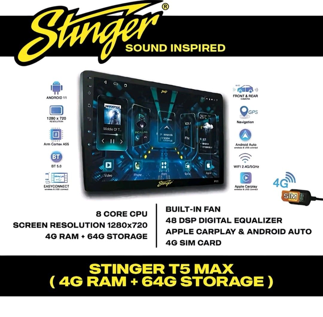Android Player (Category: Auto Accessories) located in Kota Kinabalu. Submitted by sting000 (Listing ID 1460945376, Image 1). Description: Android Player Stinger T5 Max 9 inch ( 4gb+64gb).