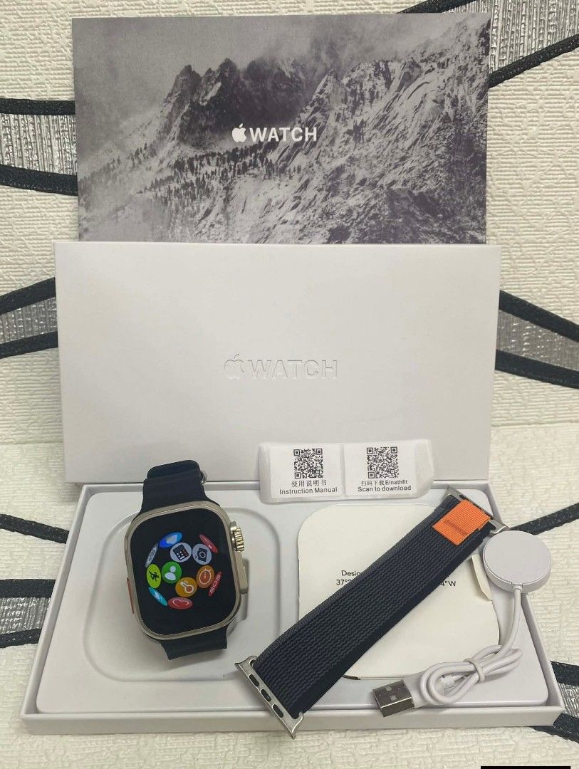 Apple Watch Ultra Smartwatch with Multiple Bands (Category: Other Gadgets) located in Manila. Submitted by vasthorse.ebb609 (Listing ID 1460983350, Image 2). Description: Ultra 3 Apple Watch 2 Straps.