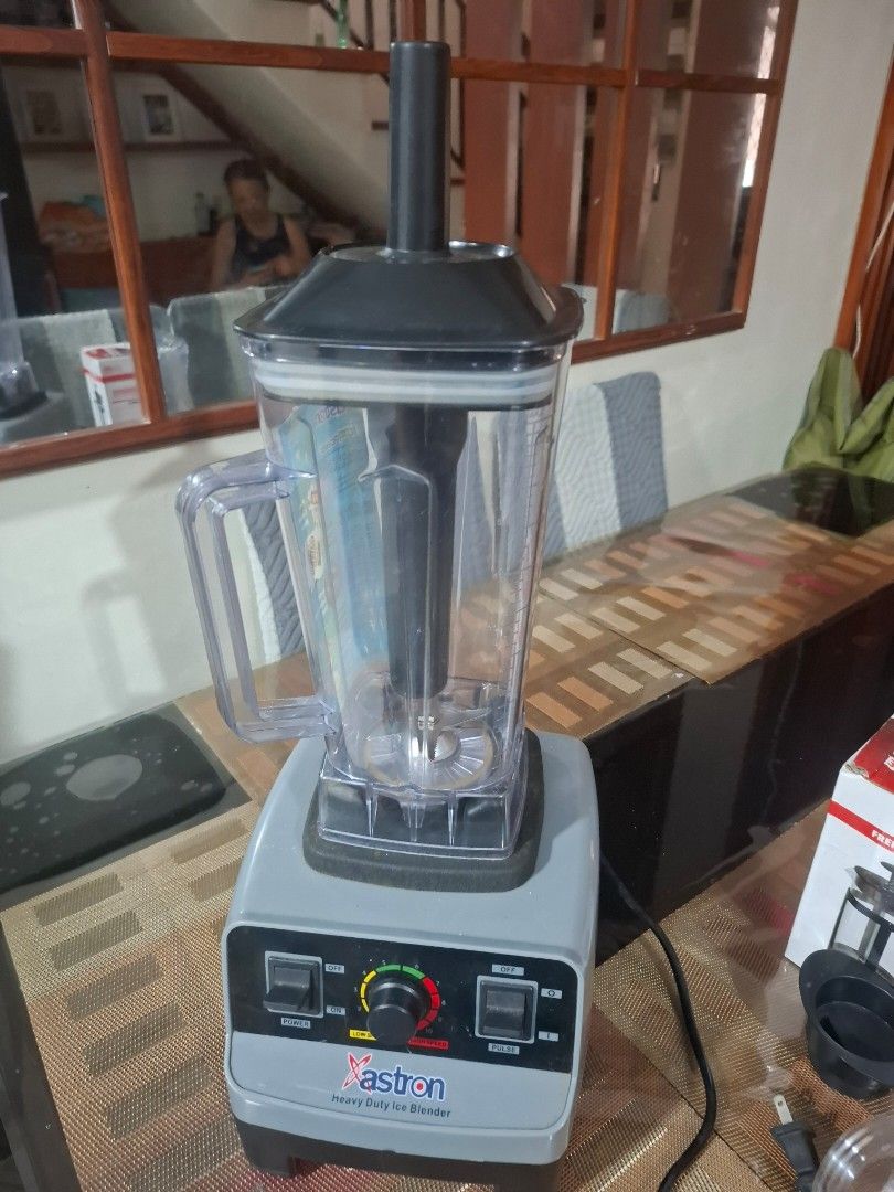 ASTRON ICE CRUSHING BLENDER (Category: Juicers, Blenders & Grinders) located in Marikina City. Submitted by maderconsee (Listing ID 1461113775, Image 2). Description: Original Astron Blender Heavy duty blender, ice crusher and food processor. Ice-crushing power is 3x more powerful than typical blender 2.0L capacity Powerful srainless steel blades Mixing rod included Makes delicious shakes for personal or business use..