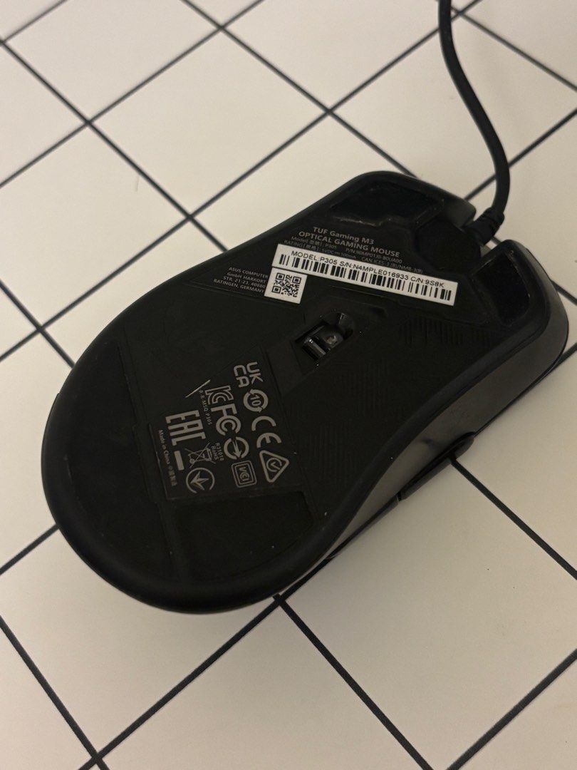 ASUS TUF Gaming M3 Optical Gaming Mouse (Category: Mouse & Mousepads) located in Pasig City. Submitted by vidivinci (Listing ID 1461089457, Image 2). Description: - ASUS TUF Gaming M3 (Model P305) optical gaming mouse - Excellent working condition - Minor signs of wear on the top surface, purely cosmetic - Ideal for both gaming and everyday computer use - Selling because of an upgrade to a new mouse.