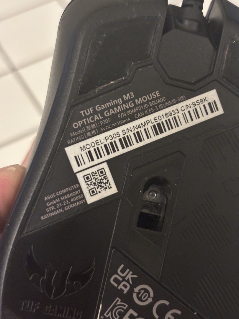 ASUS TUF Gaming M3 Optical Gaming Mouse (Category: Mouse & Mousepads) located in Pasig City. Submitted by vidivinci (Listing ID 1461089457, Image 1). Description: - ASUS TUF Gaming M3 (Model P305) optical gaming mouse - Excellent working condition - Minor signs of wear on the top surface, purely cosmetic - Ideal for both gaming and everyday computer use - Selling because of an upgrade to a new mouse.