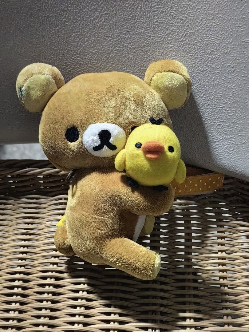 authentic San-X Rilakkuma holding Kiiroito (Category: Plushies & Soft Toys) located in Calamba. Submitted by princesspauliney. (Listing ID 1461044137, Image 1). Description: authentic San-X Rilakkuma holding Kiiroito Shoppee check out GCASH payment.