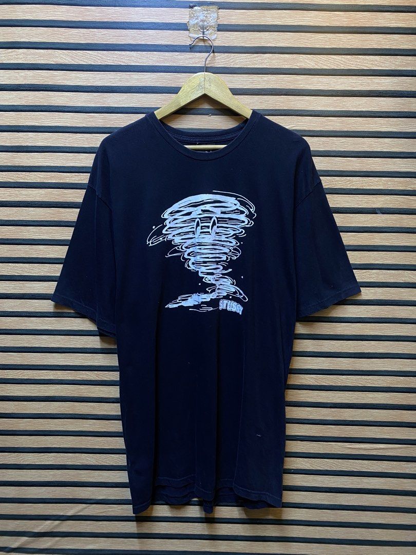AUTHENTIC STUSSY “Cartoon Tornado” Design (Category: Tshirts & Polo Shirts ) located in Makati City. Submitted by drip.poww (Listing ID 1461094725, Image 1). Description: - Authentic Stussy - Color: Black - Size: XL - Dimes: 24x32 - Authentic - Excellent condition - Need wash, fresh from bale - Material: 100% Cotton Please don’t expect too much—these are thrifted (ukay) items. 😊 !!STILL NEGOTIABLE!!.