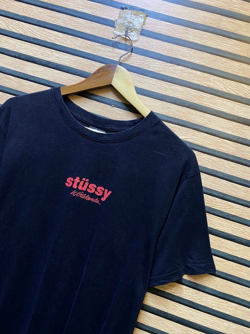 AUTHENTIC STUSSY WORLD TOUR TEE (Category: Tshirts & Polo Shirts ) located in Makati City. Submitted by drip.poww (Listing ID 1461095954, Image 3). Description: - Authentic Stussy - Color: Black - Size: Large - Dimes: 22x29 - Authentic - Excellent condition - Need wash, fresh from bale - Material: 100% Cotton Please don’t expect too much—these are thrifted (ukay) items. 😊 !!STILL NEGOTIABLE!!.
