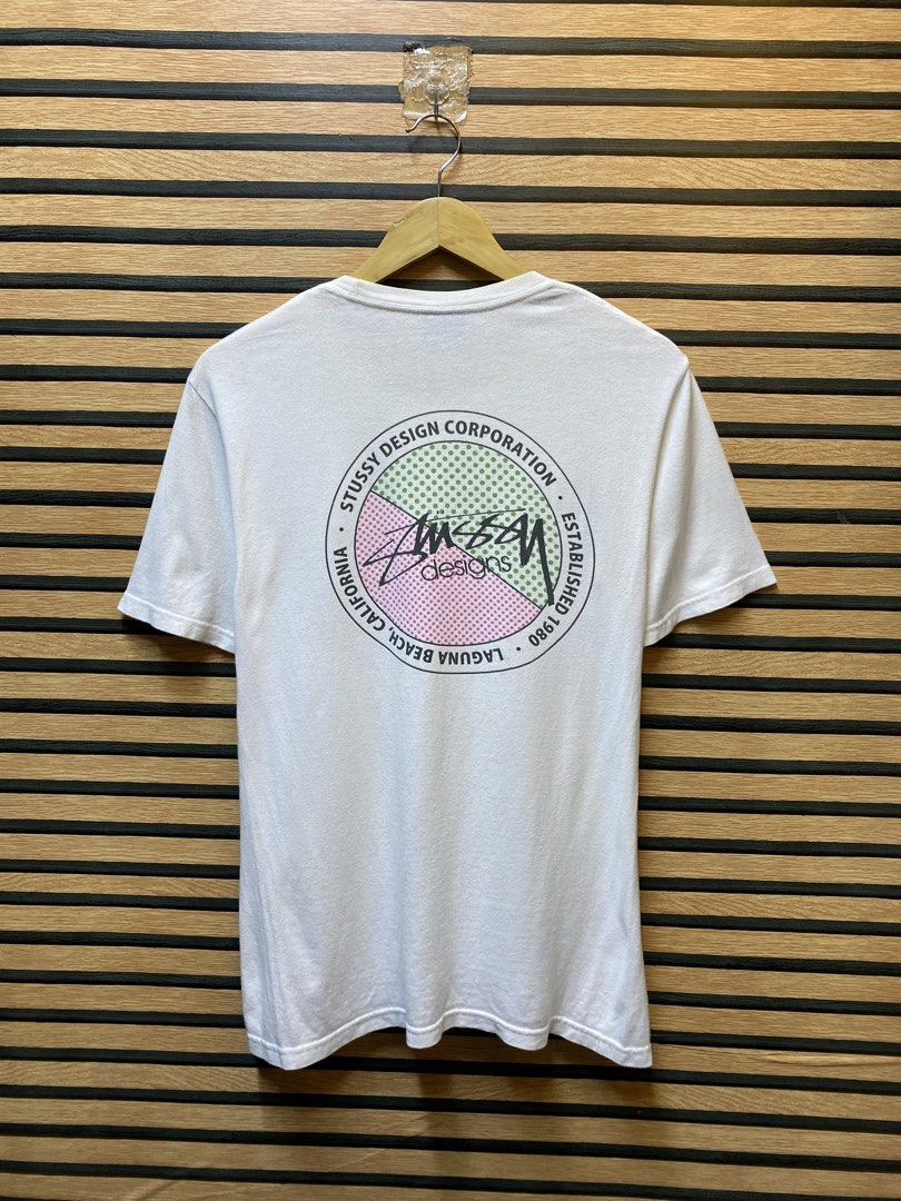 AUTHETIC STUSSY HALF TONE DOT TEE (Category: Tshirts & Polo Shirts ) located in Makati City. Submitted by drip.poww (Listing ID 1461093282, Image 1). Description: - Authentic Stussy - Color: White - Size: Small - Dimes: 19x27 - Authentic - Excellent condition - Need wash, fresh from bale - Material: 100% Cotton Please don’t expect too much—these are thrifted (ukay) items. 😊 !!STILL NEGOTIABLE!!.